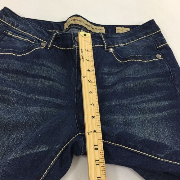 Nine West Vintage America Classic Rise Cropped Jean Pants Size 10 Womens Denim L - Picture 7 of 9